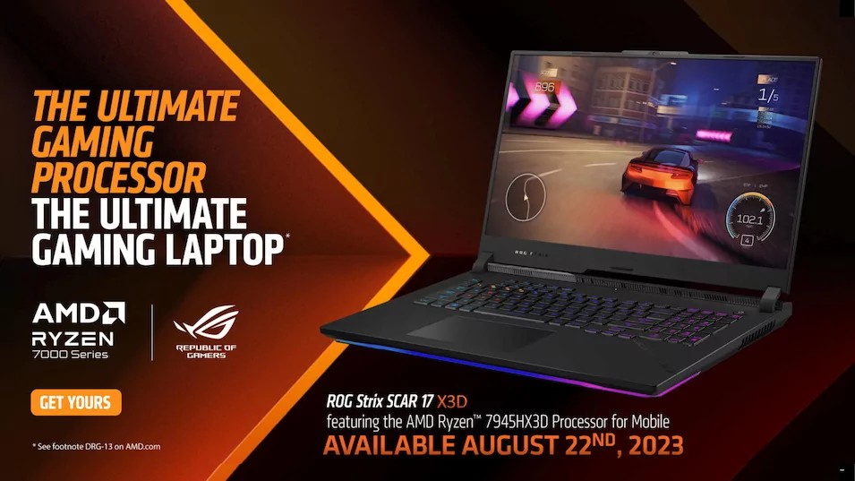 But at a TDP of 40 W, the Ryzen 9 7945HX3Dо processor seemed already 23% more powerful than its brother in the game Shadow of the Tomb Raider.