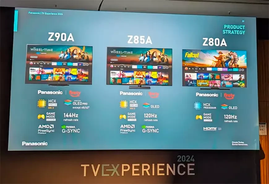 Panasonic introduced OLED TVs Z90A, Z85A and Z80A