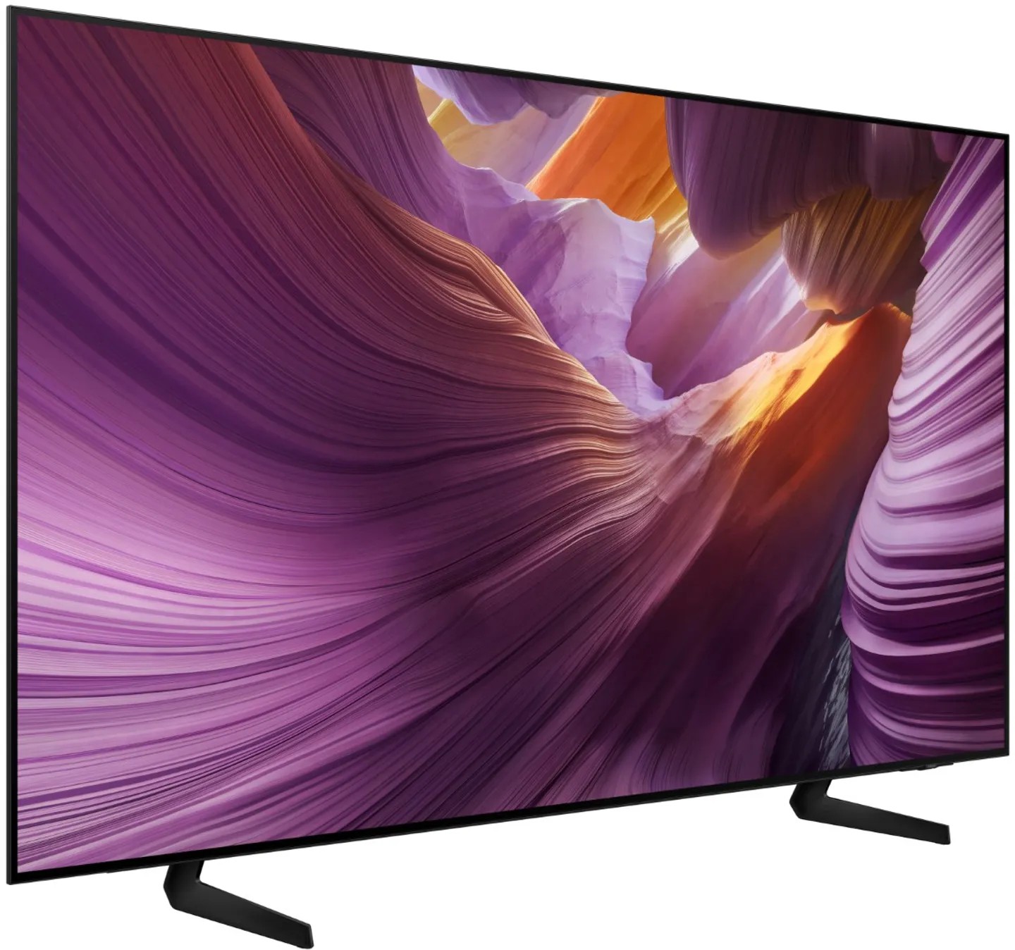 The Samsung QE65S85F OLED TV boasts a super-modern look that feels right at home in any modern living space